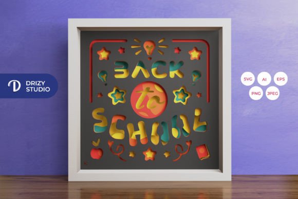 Back to School 3D Shadow Box