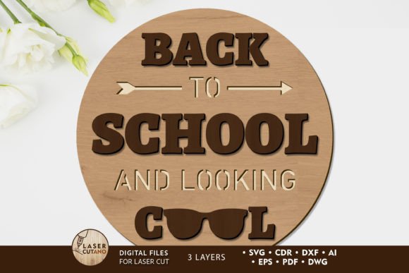 Back to School Decorative Panel for Laser Cutting Signs
