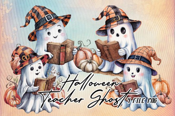 Cute Boo Ghost Teacher Halloween Graphics for Crafts
