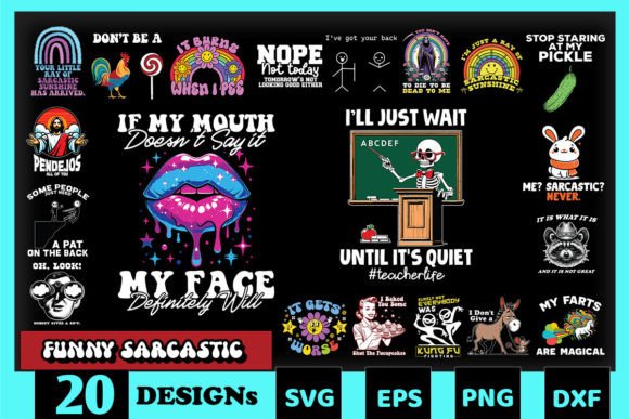 Funny Sarcastic SVG Bundle for Crafts and Graphics