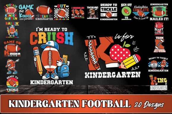 Kindergarten Football Graphics for Crafts