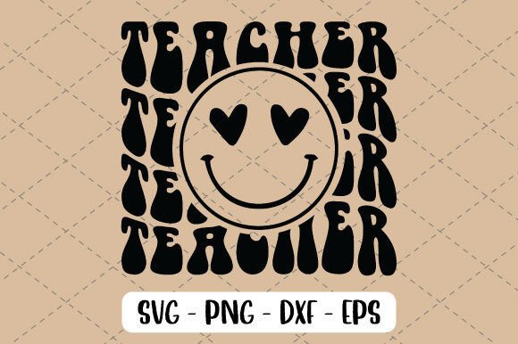 Teacher Happy Face Svg Graphics for T-Shirt Designs